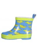 Blaue kurze Regenstiefel mit Krokodilen von Playshoes 2