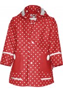 Playshoes Regenjacke rot mit weißen Punkten