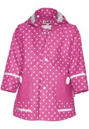 Playshoes Regenjacke rosa mit weißen Punkten 1