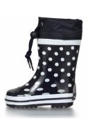 Playshoes Regenstiefel marine mit Punkten 2