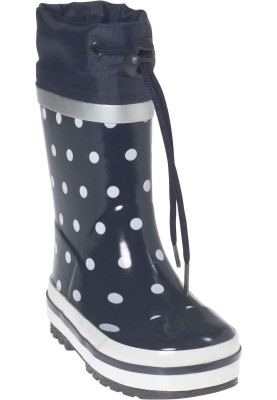 Playshoes Regenstiefel marine mit Punkten