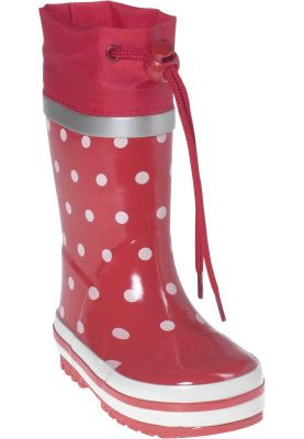 Playshoes Regenstiefel rot mit Punkten