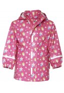 Playshoes Regenanzug rosa mit Sternen 2