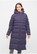 Purple Plumeria lange wattierte Damen Winterjacke Bigholm von Derbe 2
