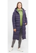 Purple Plumeria lange wattierte Damen Winterjacke Bigholm von Derbe 5