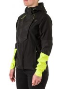 Reflektierende schwarz neongelbe Tech Damenregenjacke Commuter von AGU 7