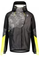 Reflektierende schwarz neongelbe Tech Herrenregenjacke Commuter von AGU 8