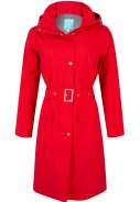 Rote lange Regenjacke (Long Coat) Rosa von Happy Rainy Days