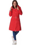 Rote lange Regenjacke (Long Coat) Rosa von Happy Rainy Days 2