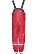 Rote mit Fleece gefütterte Regenlatzhose von Playshoes 1