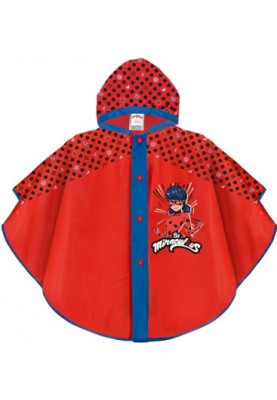 Rote Kinderponcho von Ladybug Miraculous