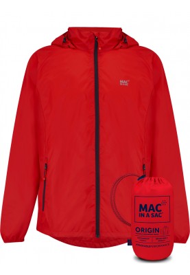 Rote leichtgewichtige Regenjacke von Mac in a Sac