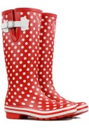 Evercreatures Regenstiefel rot mit weißen Punkten 4