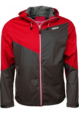 Anthrazit/rote Stretch Herrenregenjacke Liam von Pro-X Elements