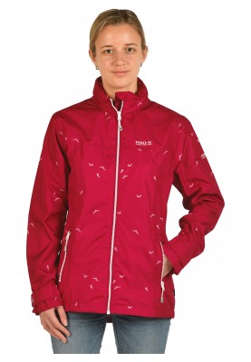 Rote (salsa) Damenregenjacke Elena mit Schwalbenprint von Pro-X Elements