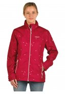 Rote (salsa) Damenregenjacke Elena mit Schwalbenprint von Pro-X Elements 1