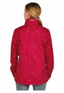 Rote (salsa) Damenregenjacke Elena mit Schwalbenprint von Pro-X Elements 2