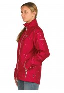 Rote (salsa) Damenregenjacke Elena mit Schwalbenprint von Pro-X Elements 3