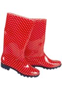 Roter / weißer Damen-Gummistiefel Punkten von XQ Footwear 2