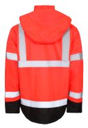 Rote/schwarze Hi-Vis Regenjacke von Lyngsøe Rainwear 3