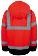 Rote/schwarze Hi-Vis Regenjacke von Lyngsøe Rainwear 2