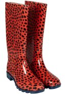 Roter / schwarzer Damen-Gummistiefel von XQ Footwear
