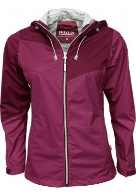 Weinrote (rosewine) 4Way-Stretch Damenregenjacke Mirella von Pro-X Elements