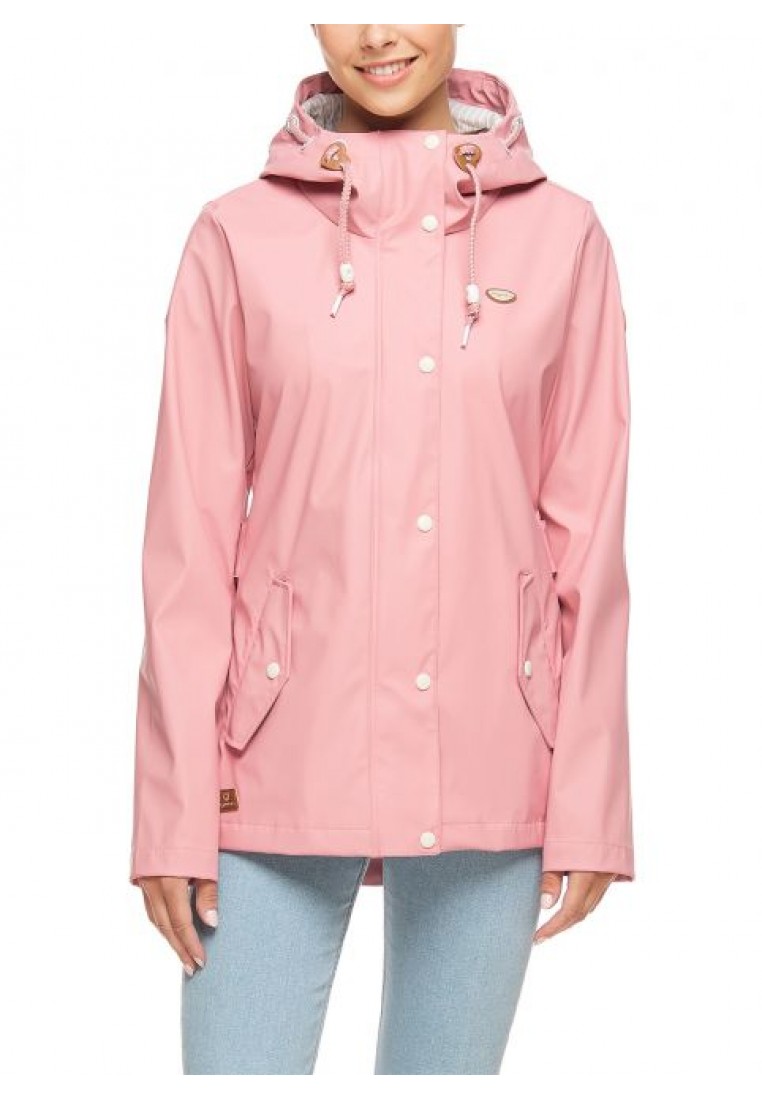 Rosa vegan Damenregenjacke Marge von Ragwear - Regenwarenhaus