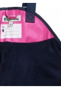 Pinkfarbene mit Fleece gefütterte Regenlatzhose von Playshoes 2