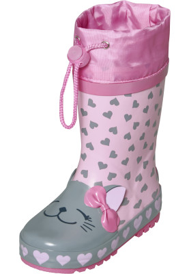 Rosa/graue Regenstiefel Katze von Playshoes
