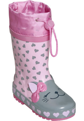 Rosa/graue Regenstiefel Katze von Playshoes
