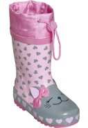 Rosa/graue Regenstiefel Katze von Playshoes