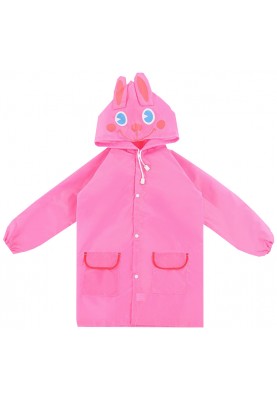 Rosa Kinderregenjacke Hase