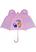 Rosa Kinderregenschirm Maus und Elefant von Playshoes 1