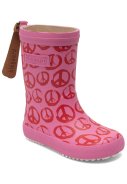 Rosa Kinderregenstiefel Fashion "Peace on Earth" von Bisgaard
