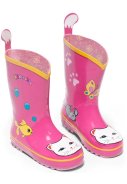 Rosa Kinder Gummistiefel Lucky Cat von Kidorable