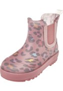 Playshoes Niedrige Chelsea Gummistiefel Rosa Leo Print
