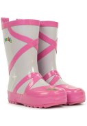 Rosa / lila Kinder Gummistiefel Ballett von Kidorable 2