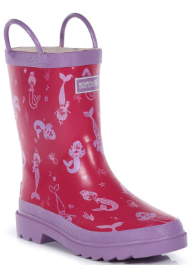 Rosa / Lilac Kinderregenstiefel Minnow von Regatta