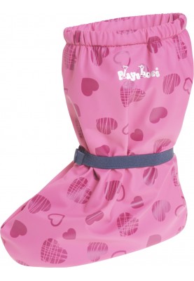 Rosa mit Herzen Regenfüßlinge mit Fleece von Playshoes