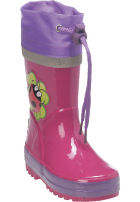 Rosa Gummistiefel mit Marienkäfer von Playshoes