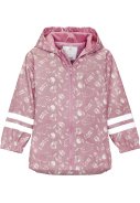 Rosa bedruckte Regenjacke mit Fleecefutter von Playshoes 1