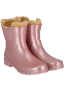 Pink Metallic gefütterte Chelsea Damen Gummiregenstiefel 
