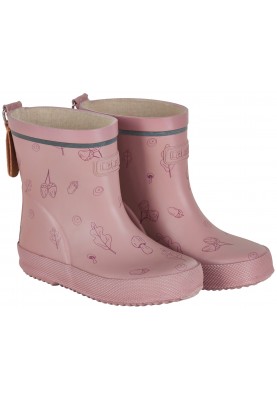 Rosa (misty rose) bedruckte Kindergummistiefel von CeLaVi