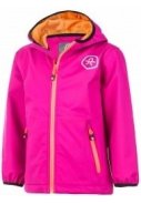 Rosa atmungsaktive Softshell Outdoorjacke von Color Kids