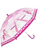 Rosa / transparente Einhorn-Kuppelschirm