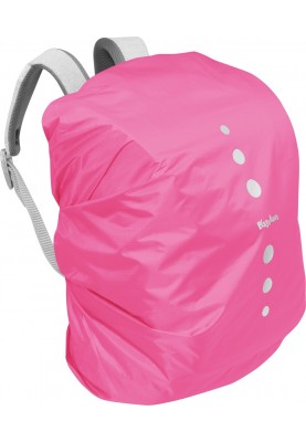 Pinkfarbener wasserdichter Regenschutz fúr Rucksack von Playshoes