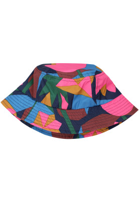 Spicy Pink geo Fleur Regenhut / Bucket Hat von Danefae