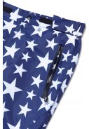 Blaue (stars and stripes) nachhaltige Regenhose von Dripp Rainwear 4