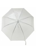 Durchsichtiger Kuppelregenschirm weiß von Smati 3